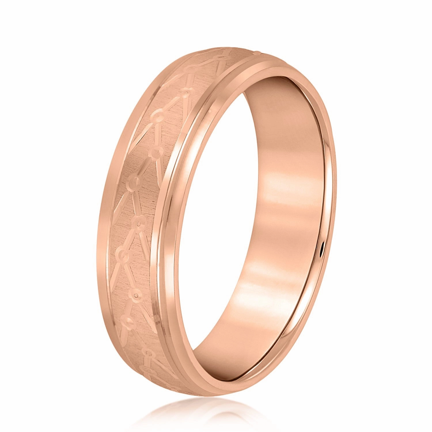 Mens Unique Structured Pattern Design Band