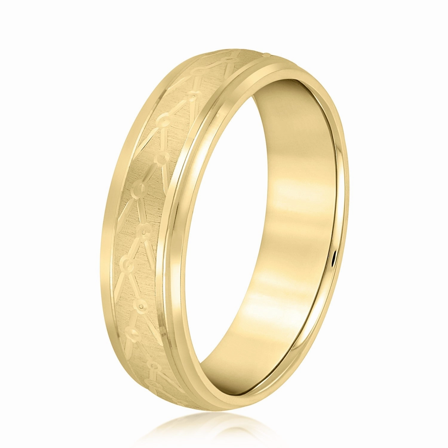 Mens Unique Structured Pattern Design Band