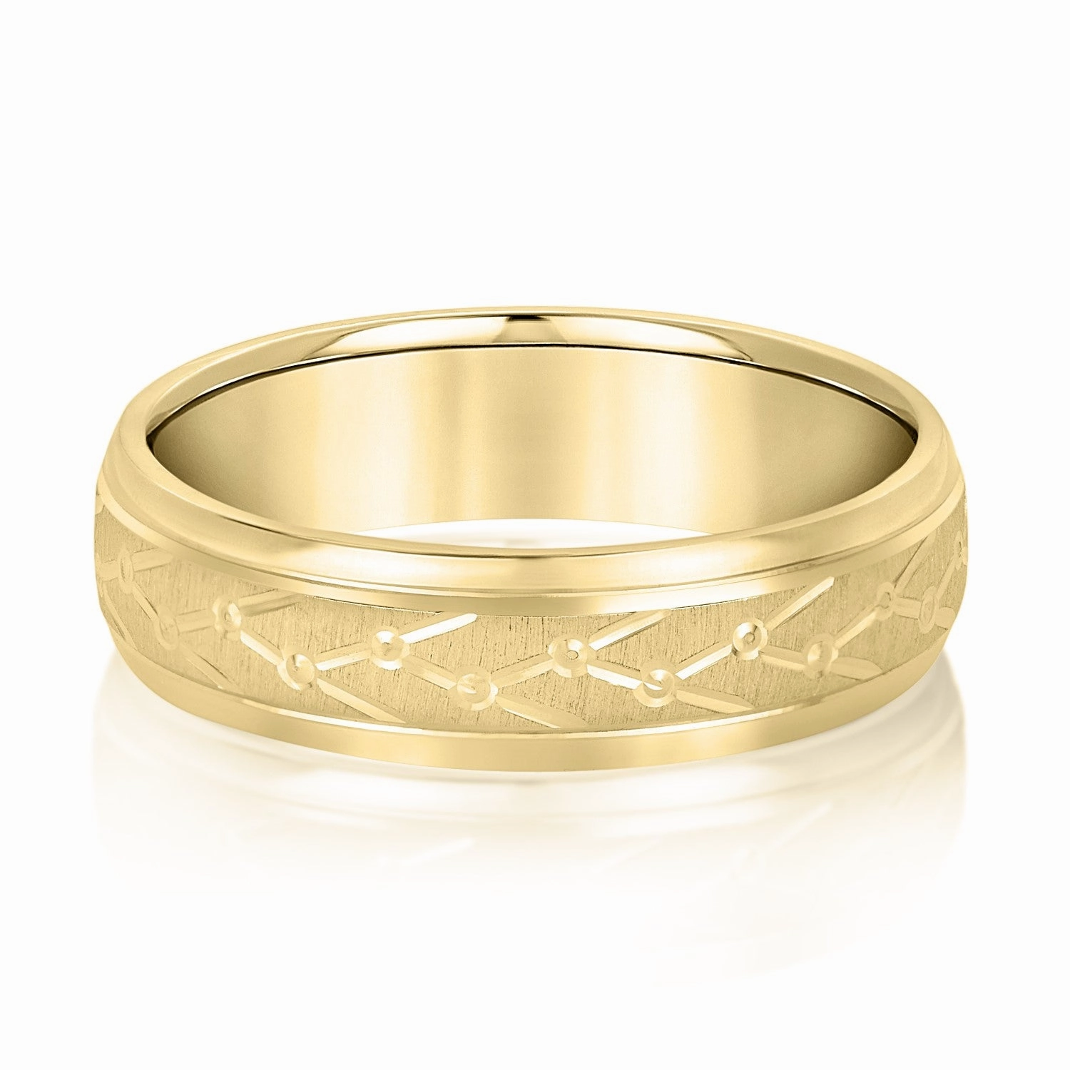 Mens Unique Structured Pattern Design Band