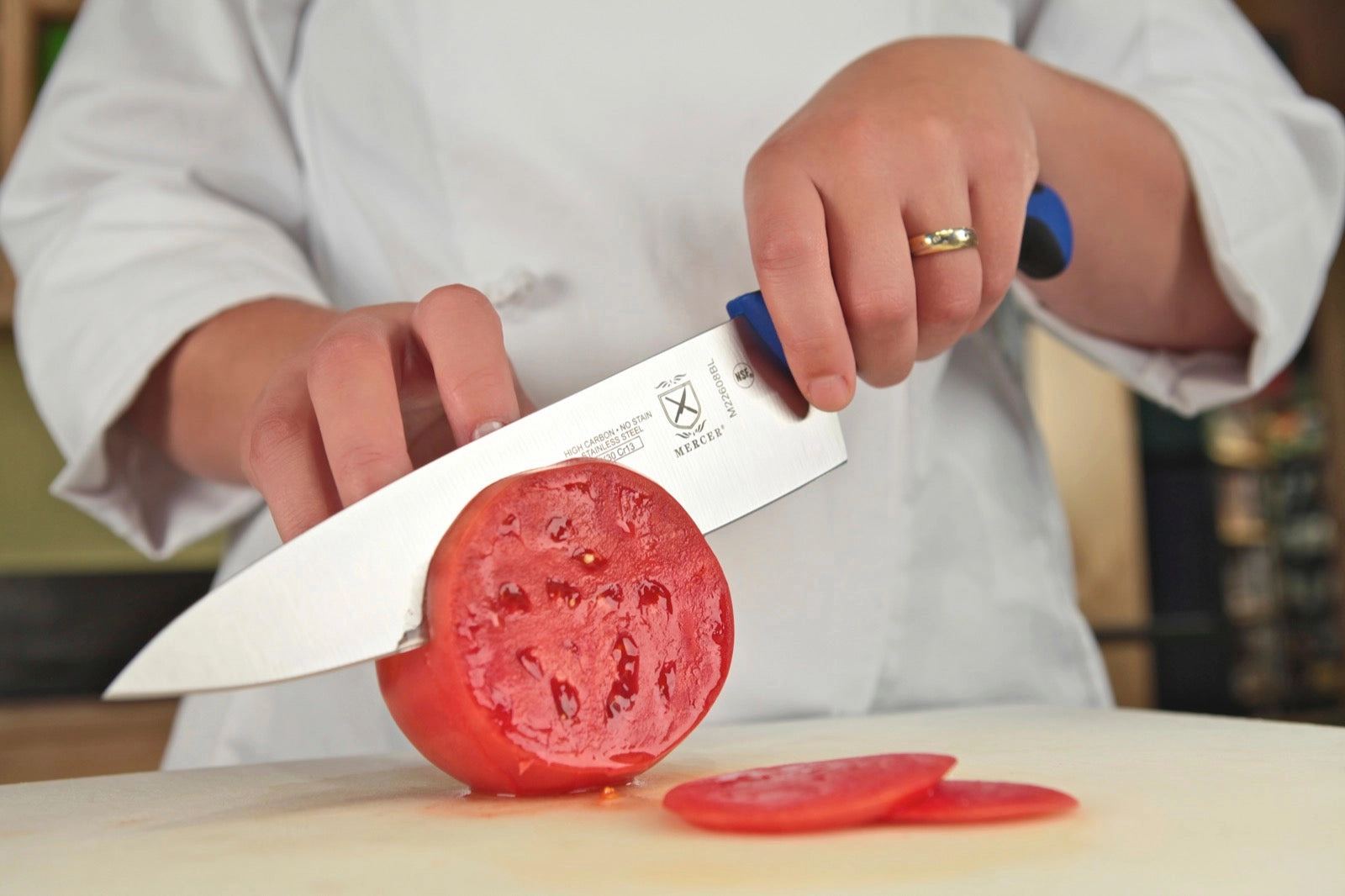 Mercer M22608BL 8" Millennia Chef's Knife, Blue