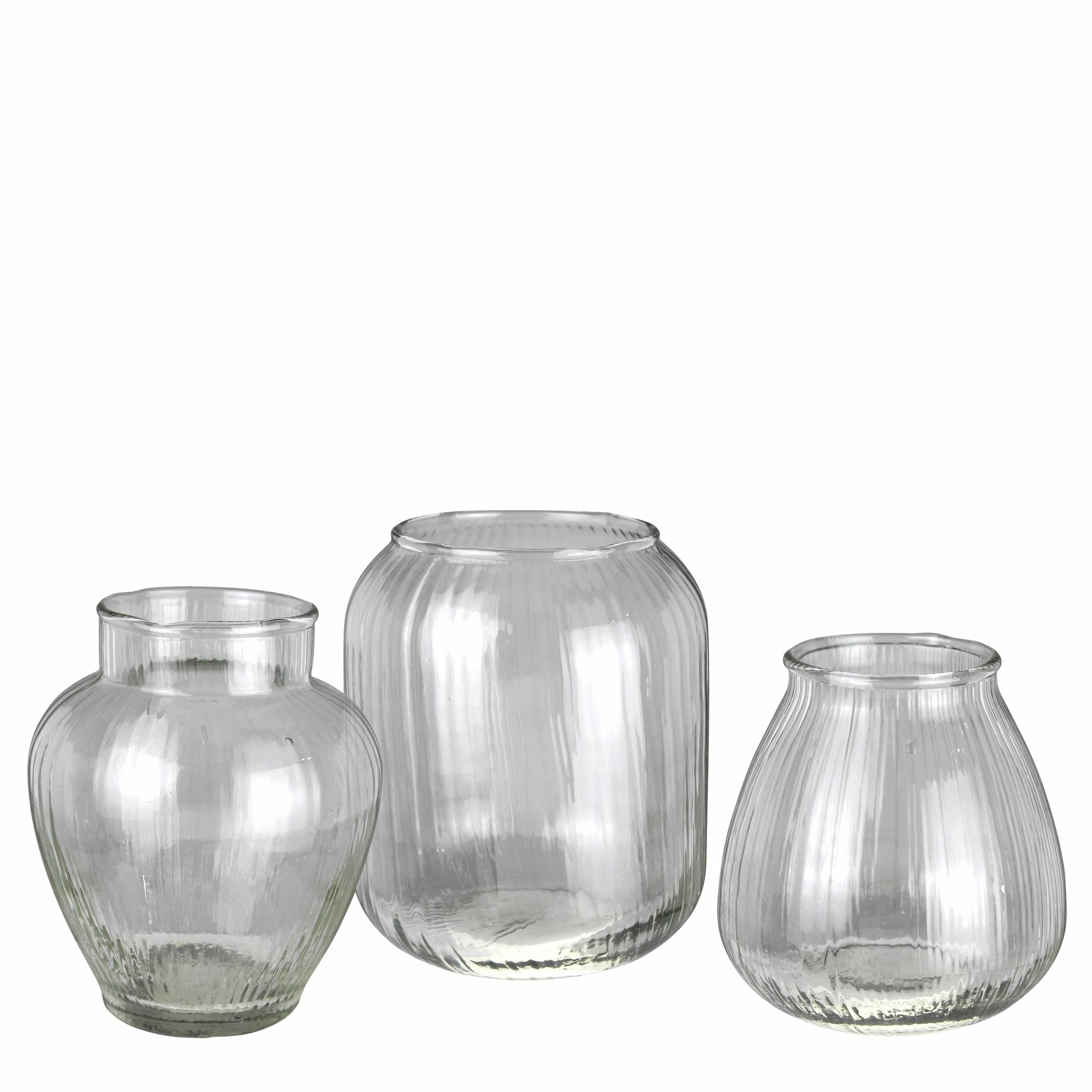Meri Vase Trio, Set of 3, Glass Vase,Ceramic Vase