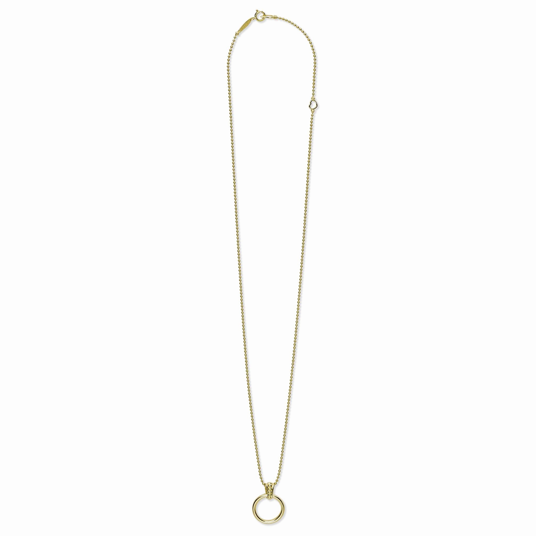 Meridian 18K Gold Circle Pendant Necklace