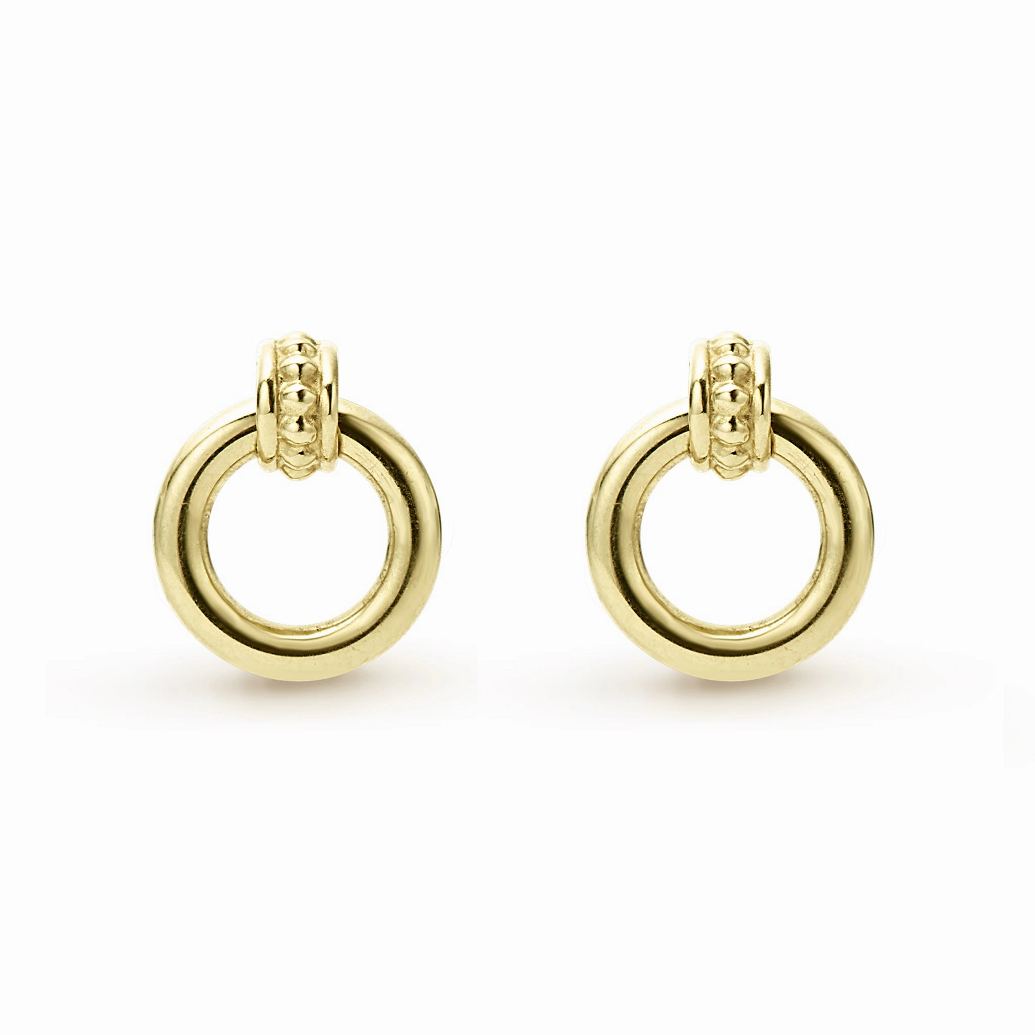 Meridian 18K Gold Circle Stud Earrings