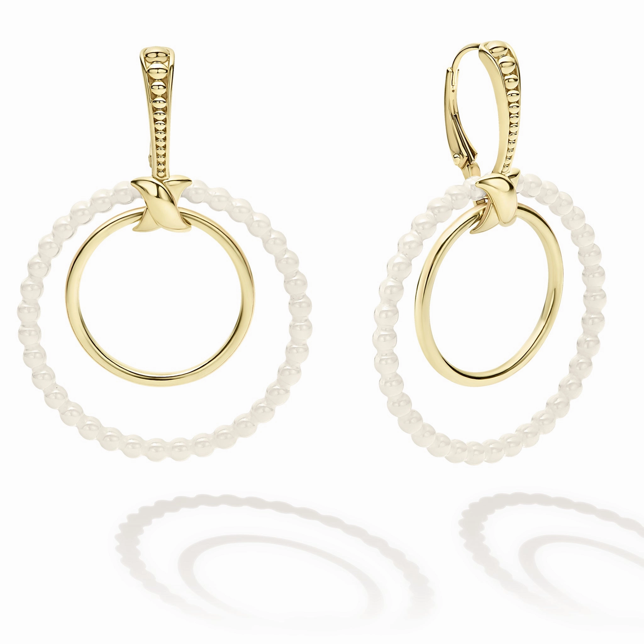 Meridian Double Circle 18K Gold Earring Set