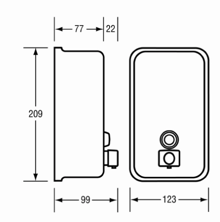 Metlam Ellipse Soap Dispenser ML602BS