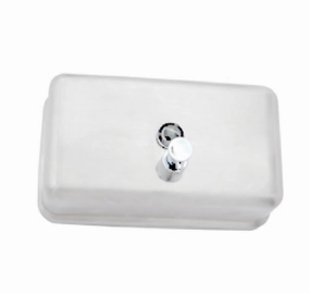 Metlam Horizontal Soap Dispenser White Powder Coated Stainless Steel ML600W by Ozwashroom Shower Curtain,Bath Curtain
