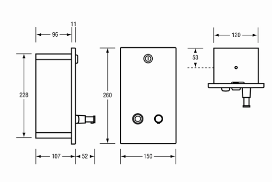 Metlam Recessed Soap Dispenser Stainless Steel ML641AS