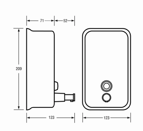 Metlam Vertical Soap Dispenser ML605AS