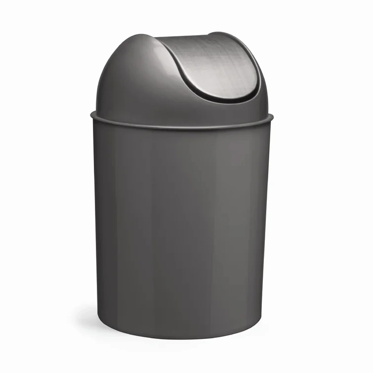 Mezzo Plastic 2.5 Gallon Swing Top Trash Can