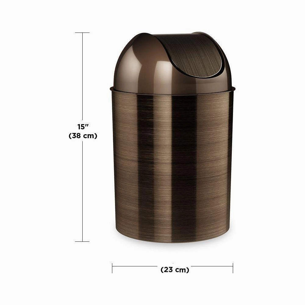 Mezzo Swing-Top Trash Can 2.5-Gallon (9L) Capacity