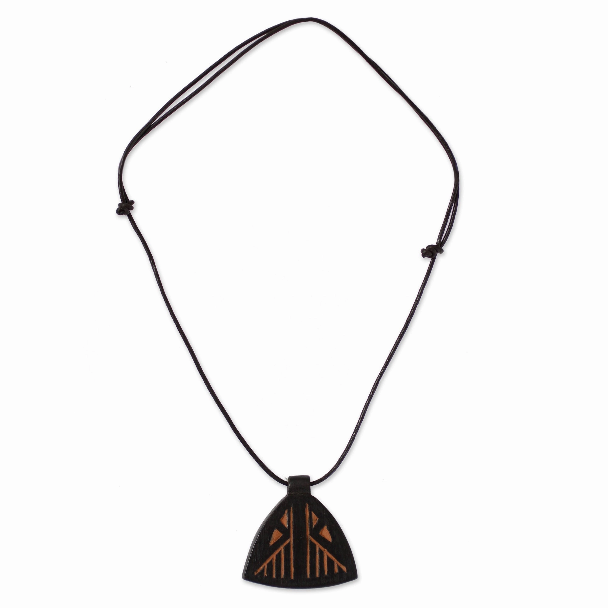 Mframadan Teak Wood pendant necklace