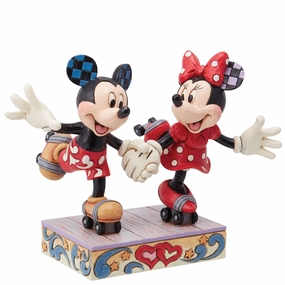 Mickey & Minnie Roller Skating Decorative Mirror,Wall Mirror