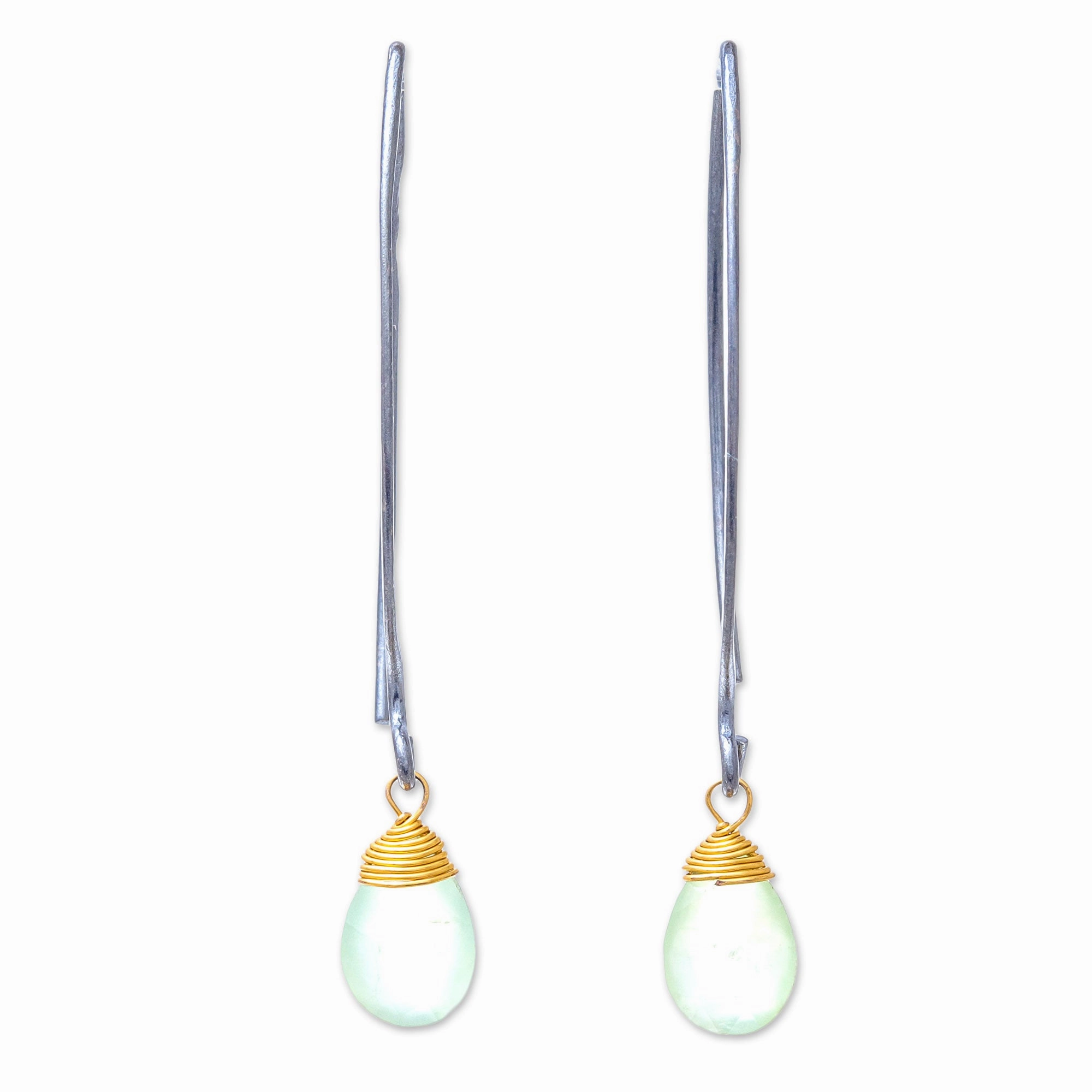 Midnight Meadow Sterling Silver Dangle Earrings