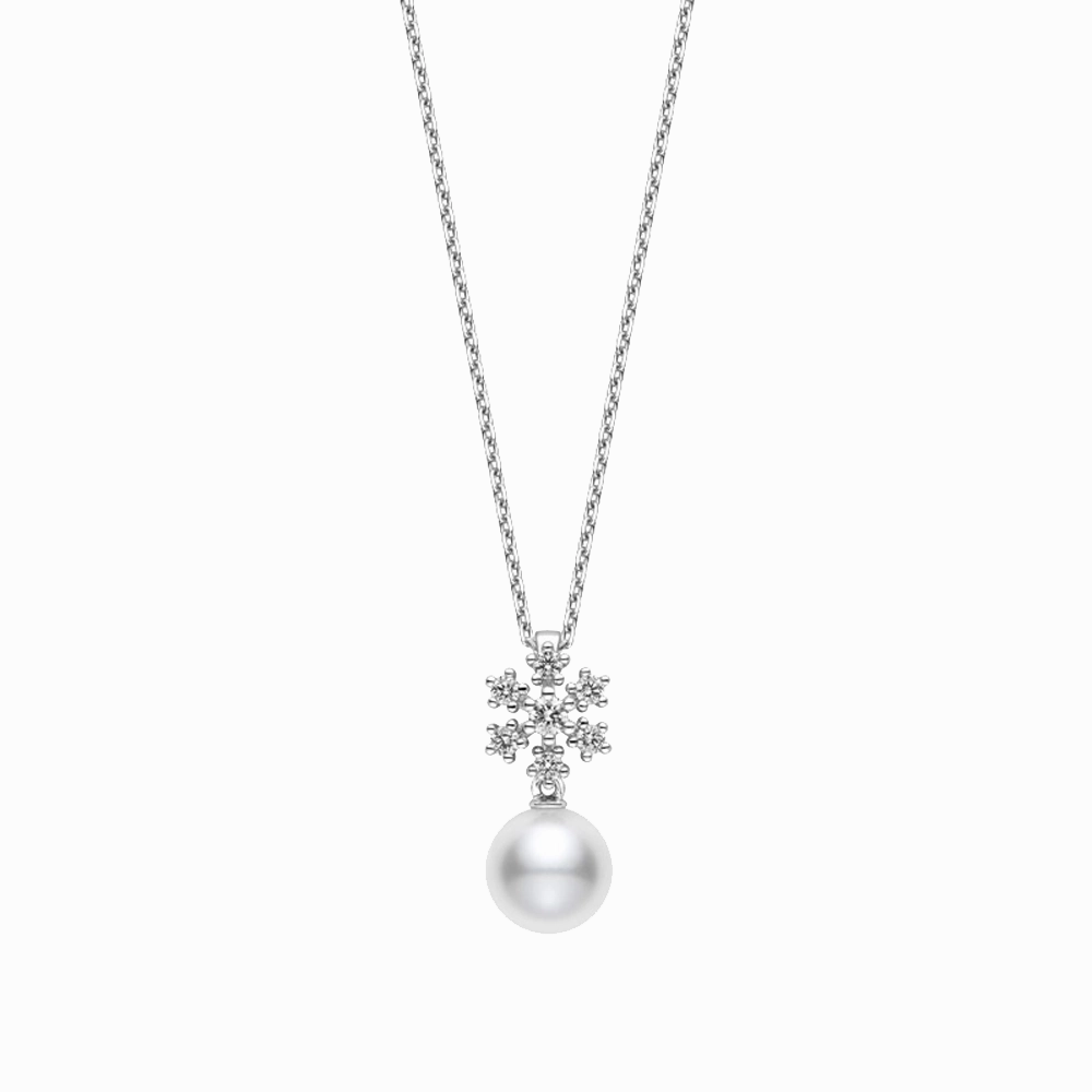 Mikimoto Pearl And Diamond Pendant