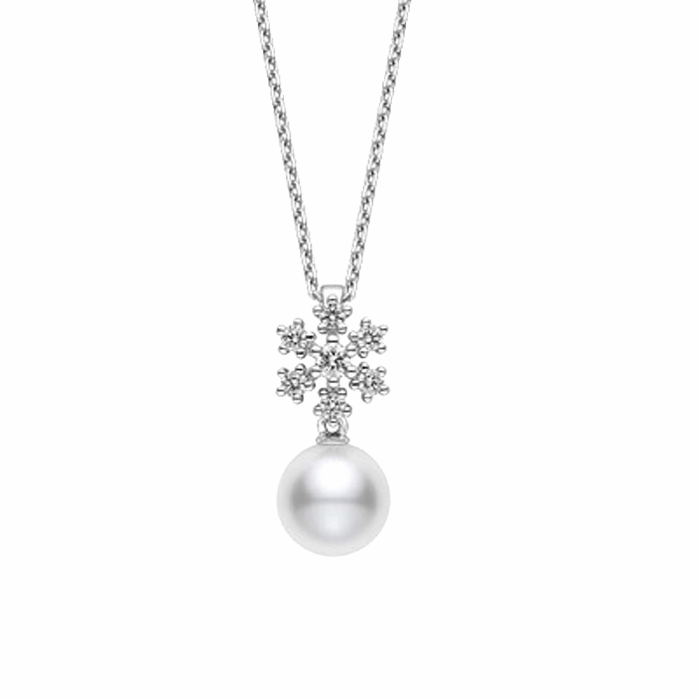 Mikimoto Pearl And Diamond Pendant