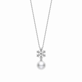 Mikimoto Pearl And Diamond Pendant