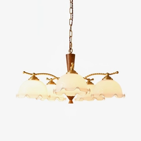Milky Flower Chandelier chandelier,ceiling light,decorative lighting