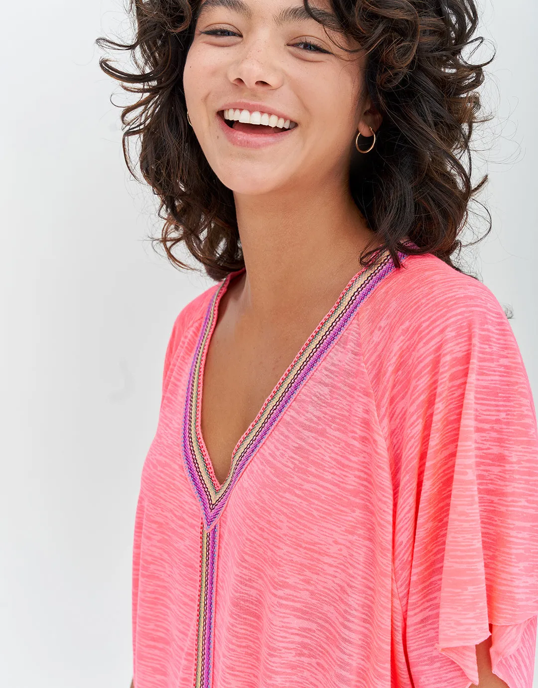 Mini Abaya Dress - Hot Pink