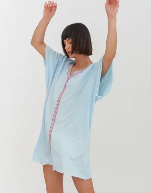 Mini Pima Abaya Dress - Celeste