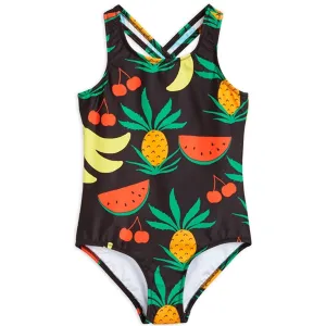 Mini Rodini Fruits Aop Swimsuit Brown