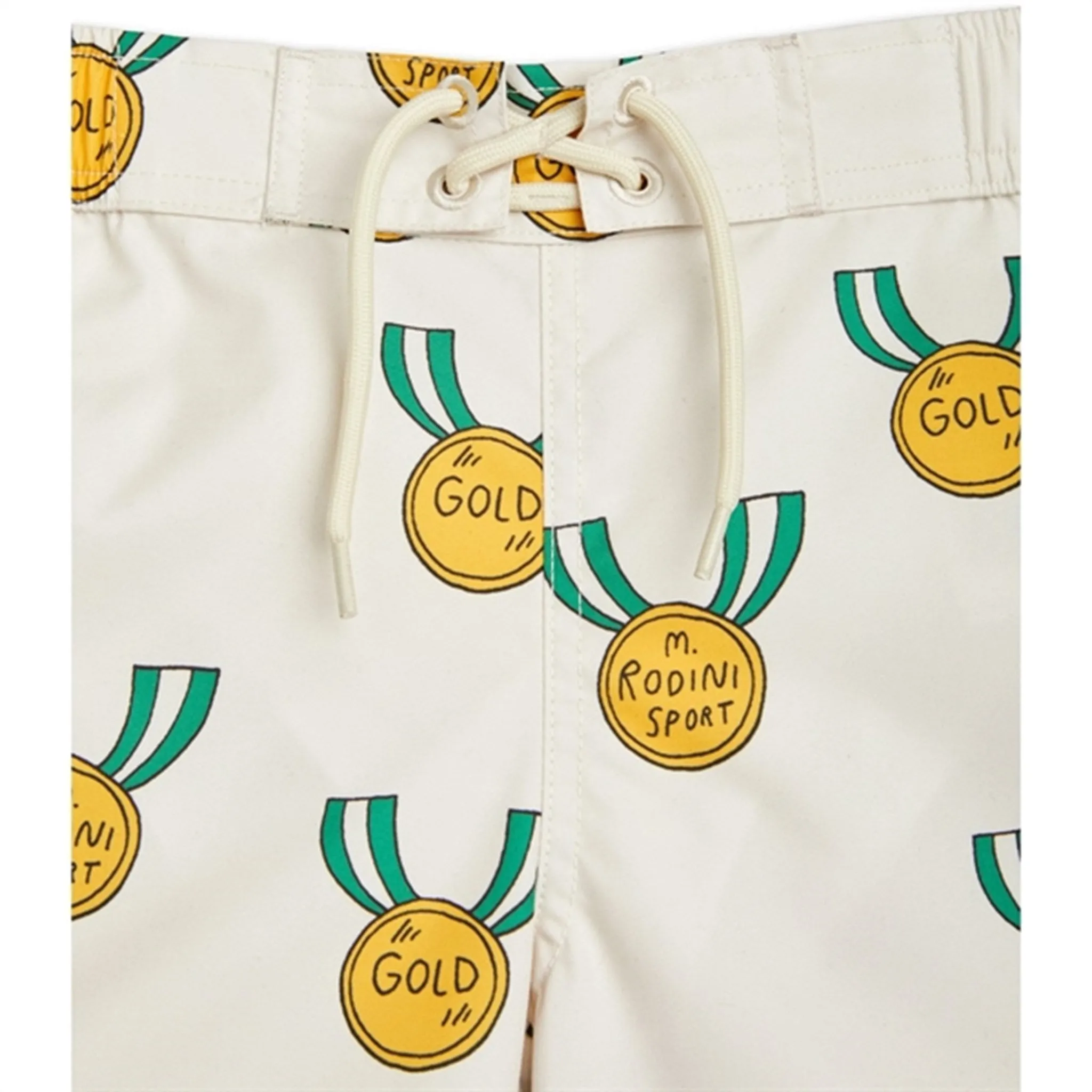 Mini Rodini Grey Medal Aop Woven Swim Shorts