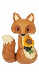 Mini Fox Figurine with Fall Harvest