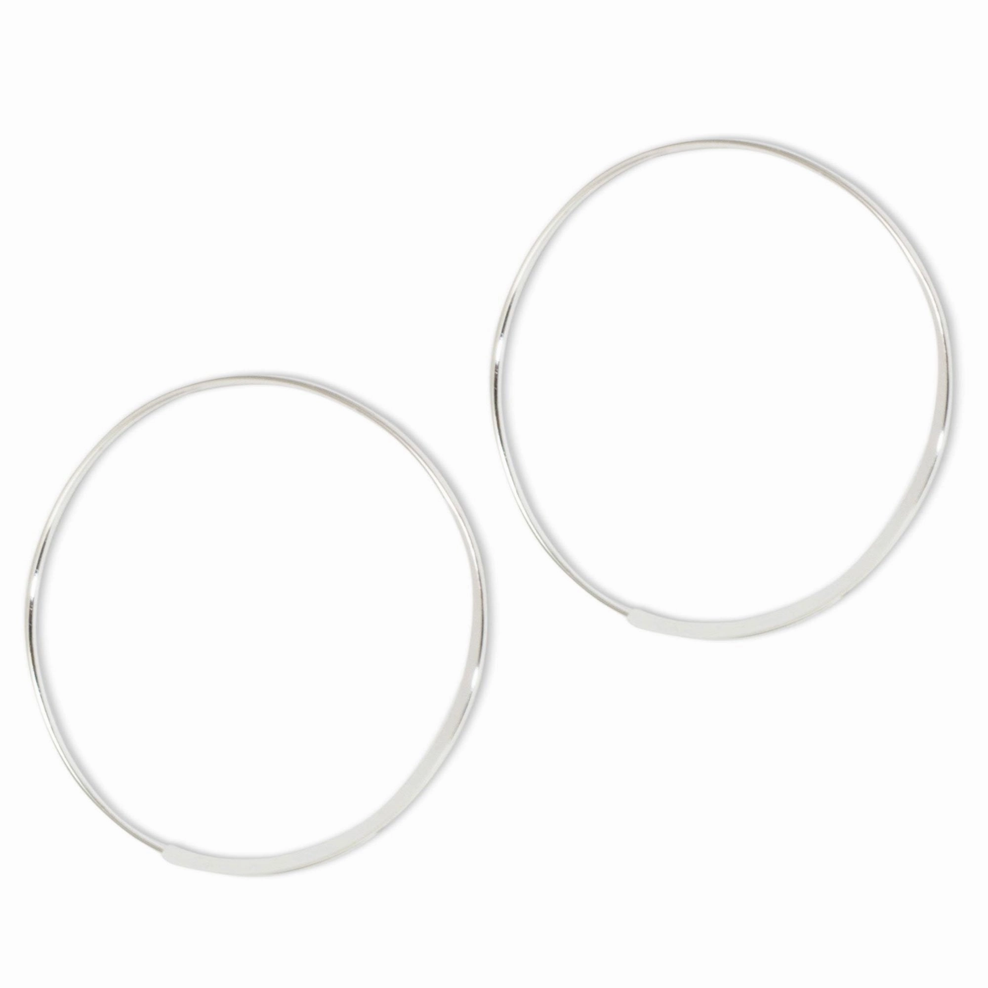 Minimalist Sterling Silver Hoop Earrings