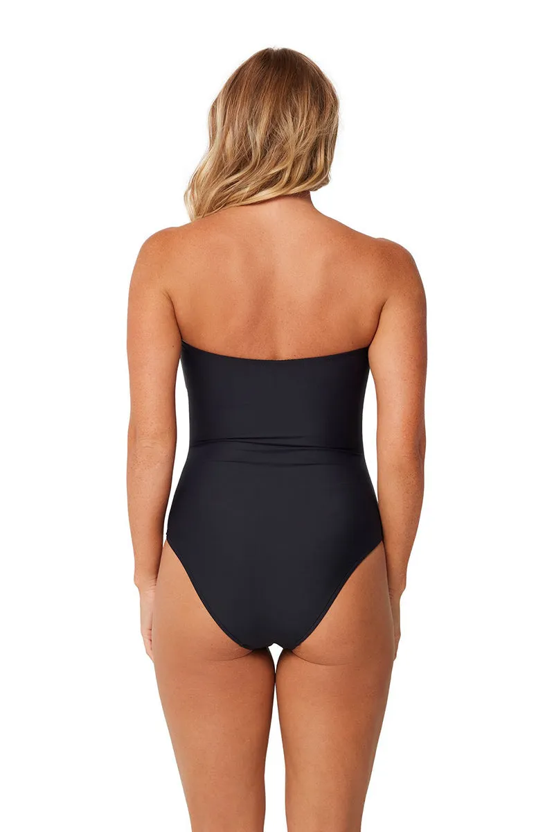 ML Keyhole Bandeau One Piece Black