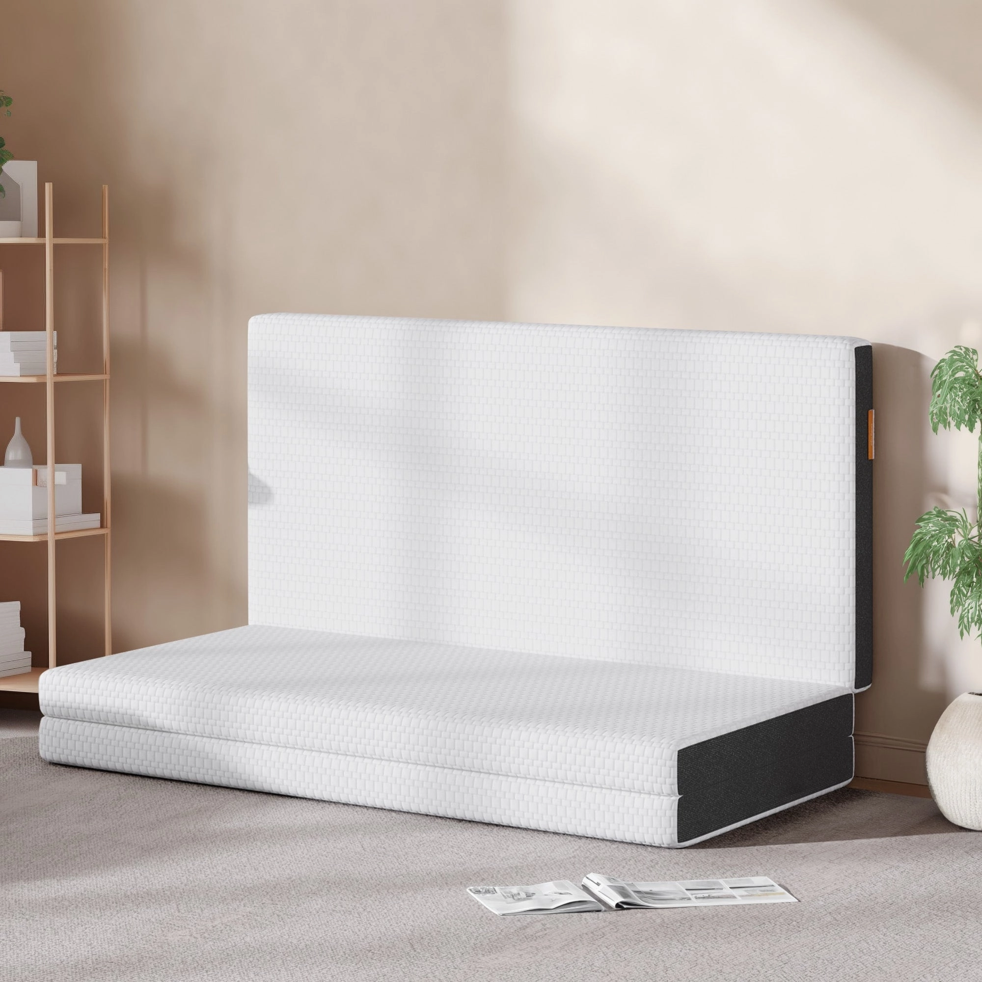 Moasis 4-inch Memory Foam Tri-fold Mattress with Cover