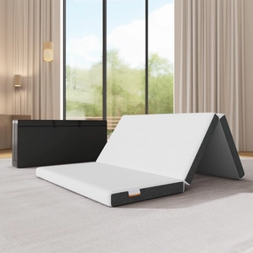 Moasis 4-inch Memory Foam Tri-fold Mattress with Cover mattress pads,mattress topper,bed protection