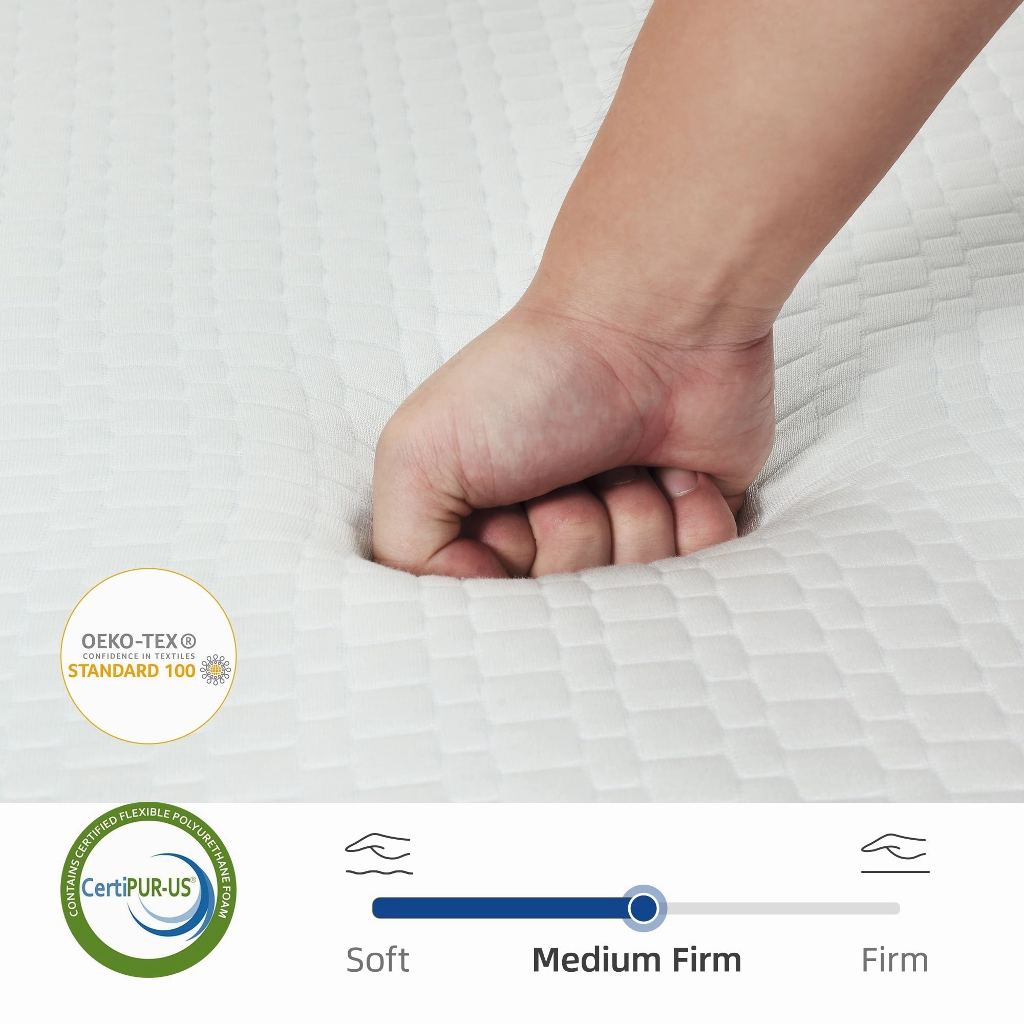 Moasis 4-inch Memory Foam Tri-fold Mattress with Cover