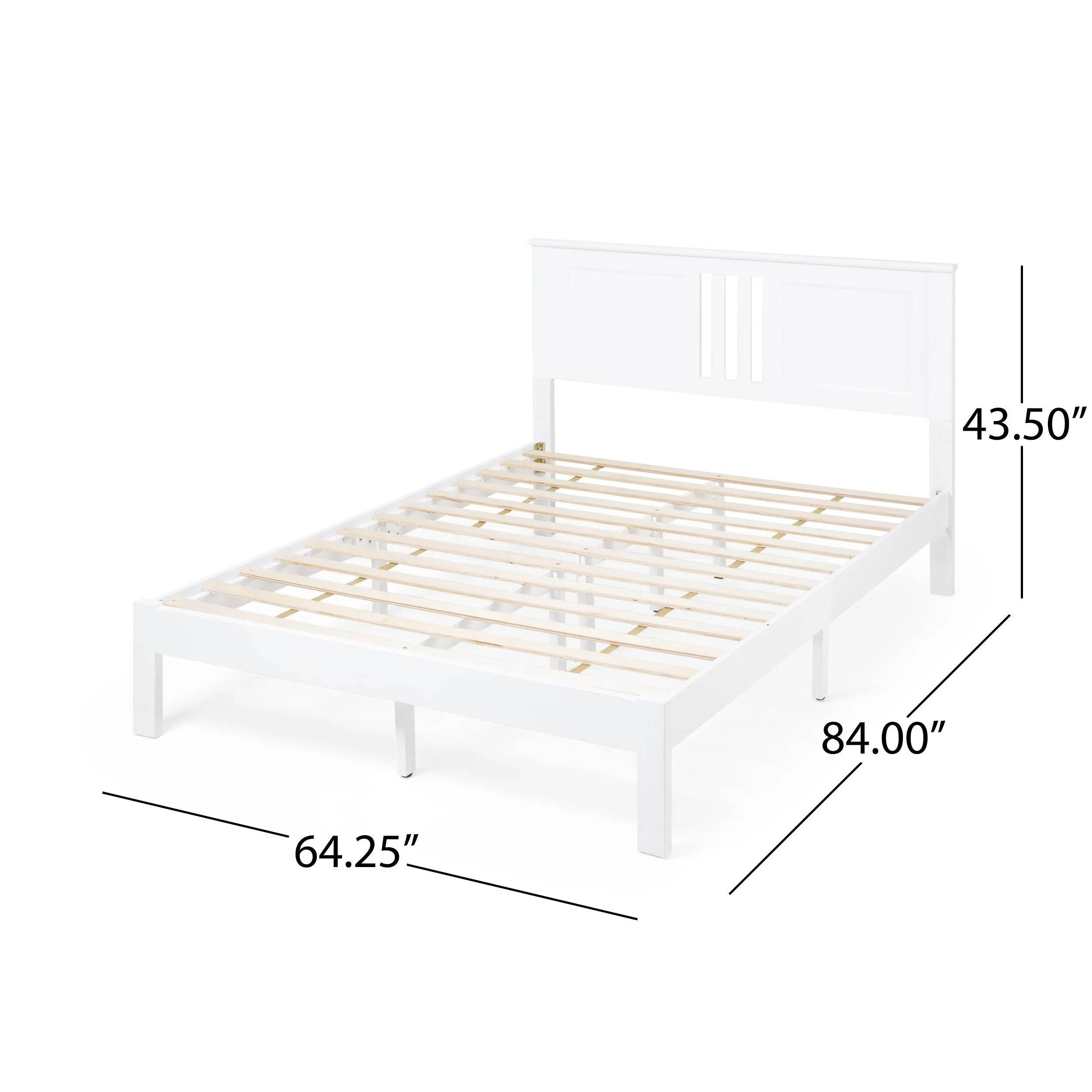 Modern Farmhouse Acacia Wood Queen Bed Platform - NH127113