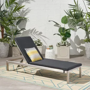 Modern Outdoor Adjustable Chaise Lounge with Cushion - NH032013 patio chairs, outdoor seating
