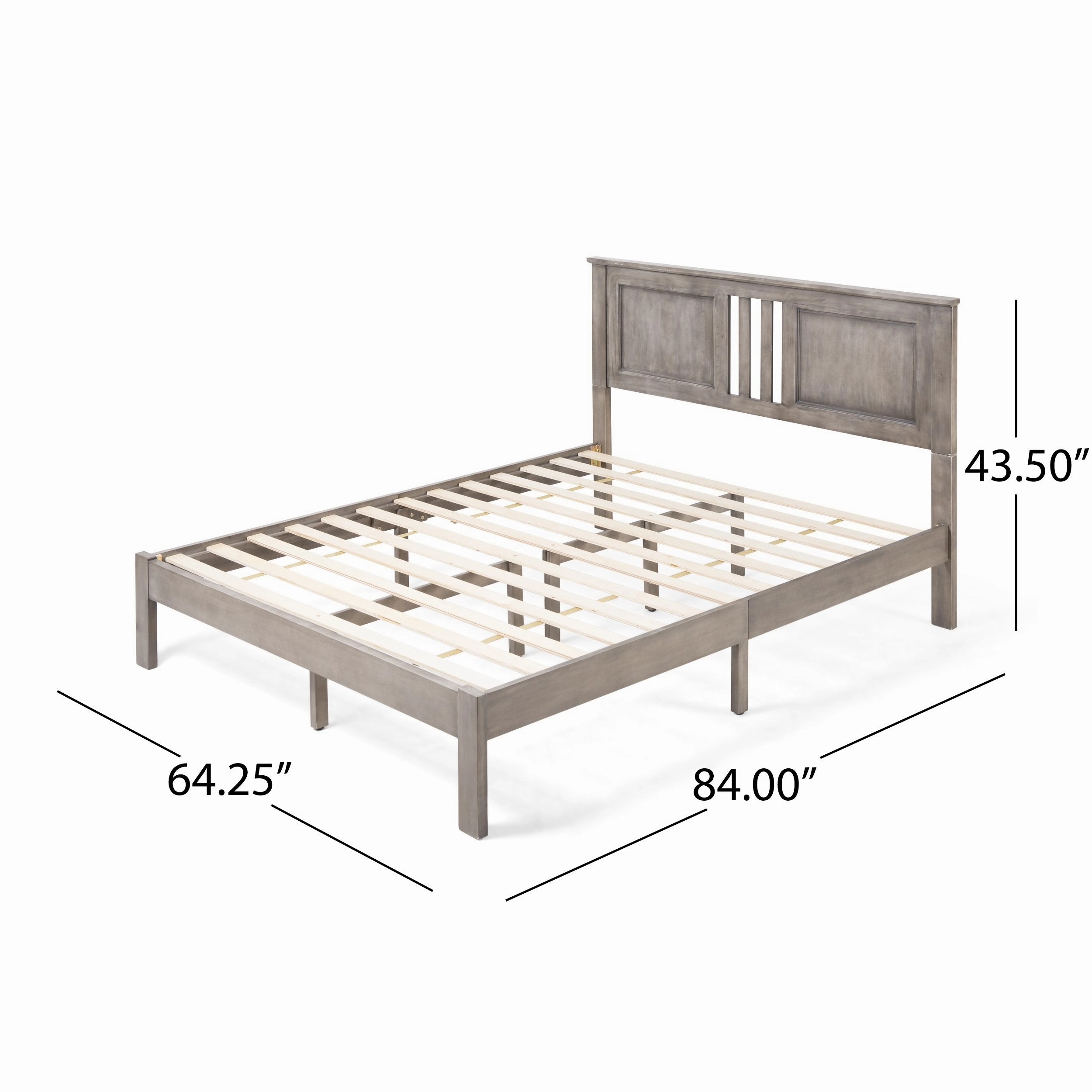 Modern Farmhouse Acacia Wood Queen Bed Platform - NH127113