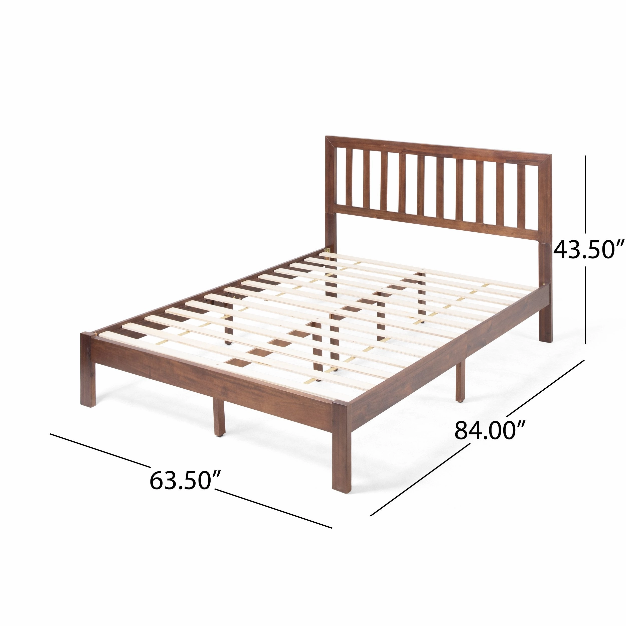 Modern Farmhouse Acacia Wood Queen Bed Platform - NH717113