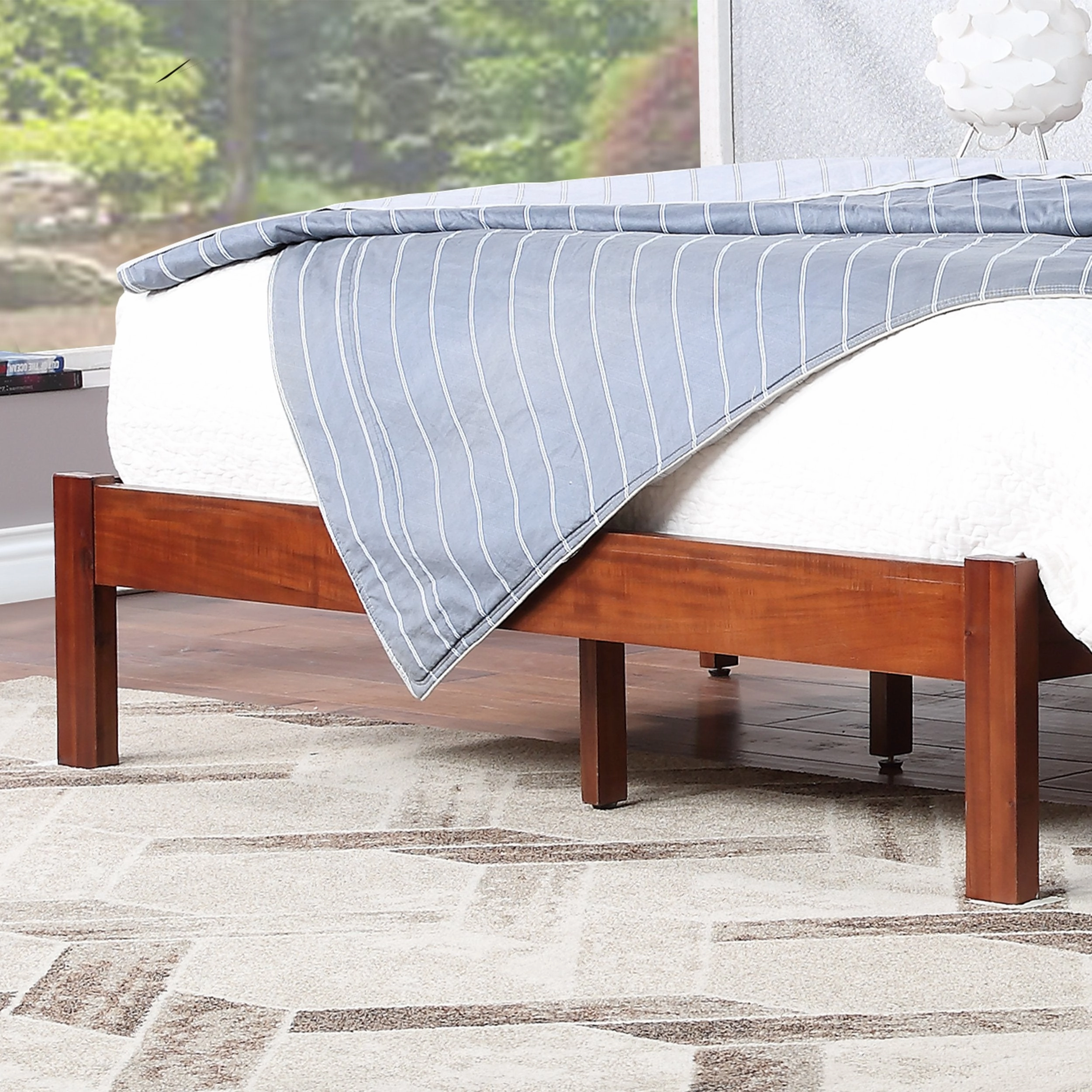 Modern Farmhouse Acacia Wood Queen Bed Platform - NH717113