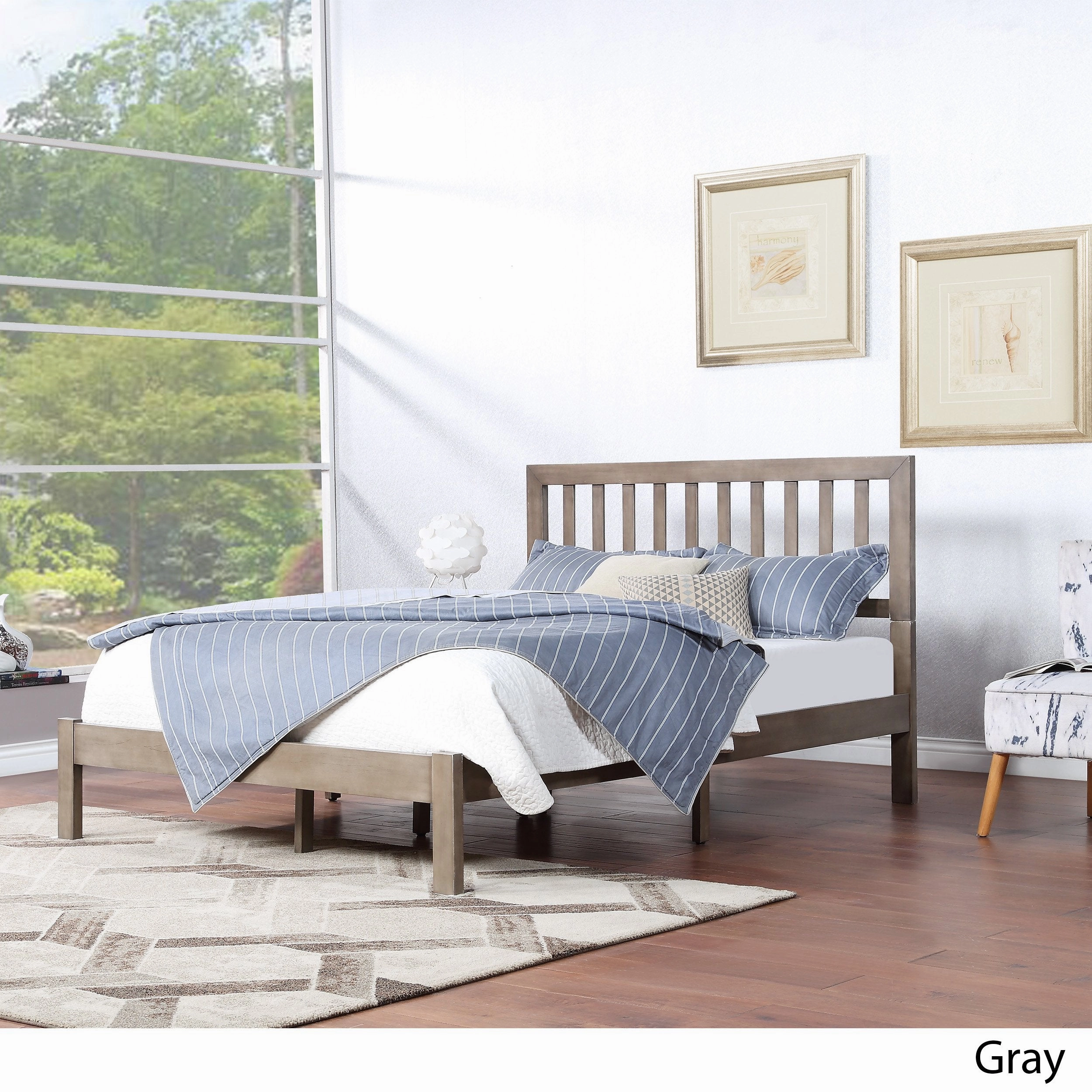 Modern Farmhouse Acacia Wood Queen Bed Platform - NH717113