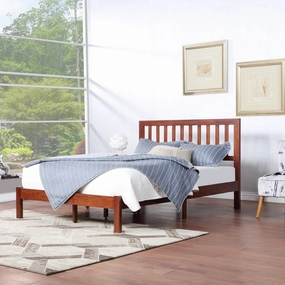 Modern Farmhouse Acacia Wood Queen Bed Platform - NH717113 throw blanket, decorative pillow