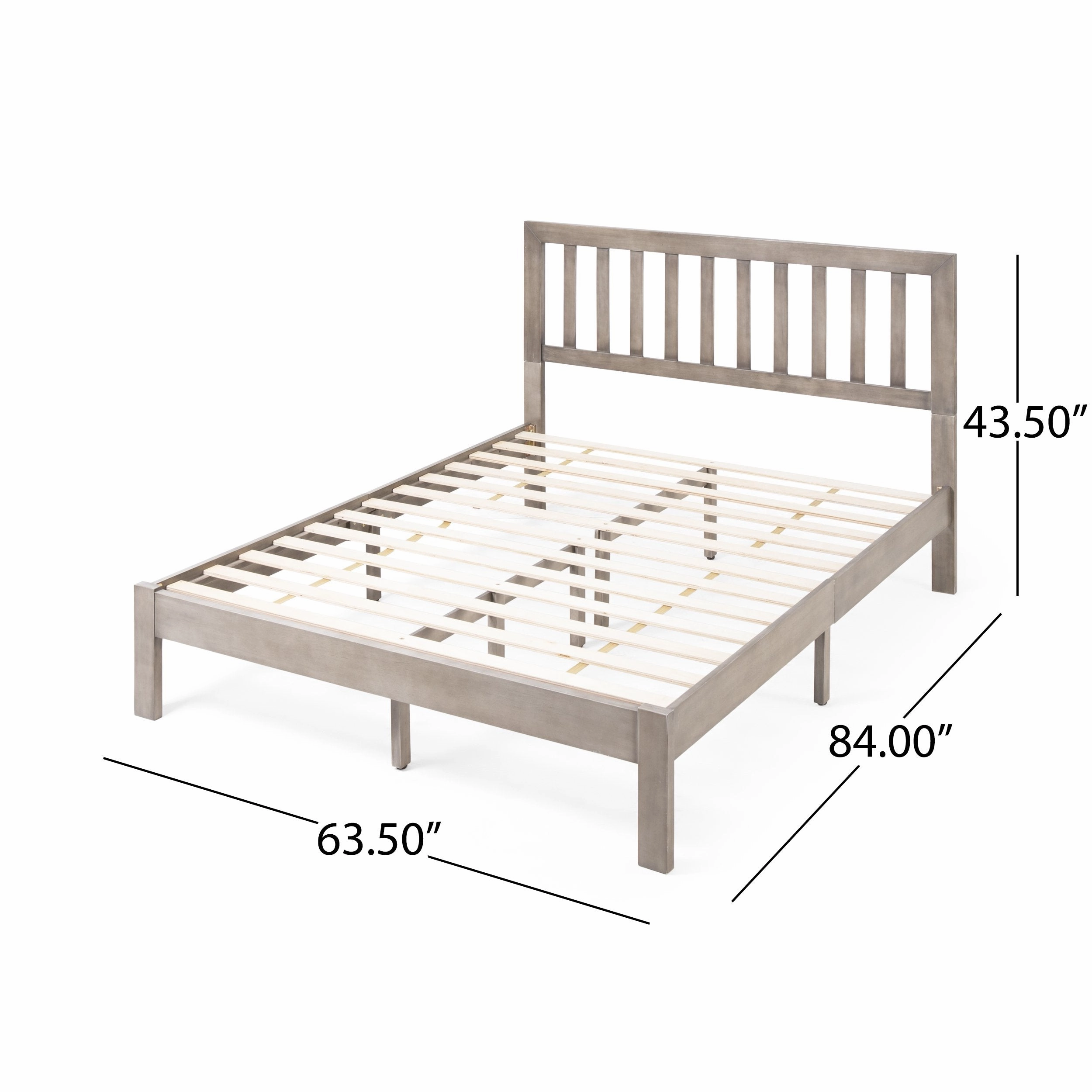 Modern Farmhouse Acacia Wood Queen Bed Platform - NH717113