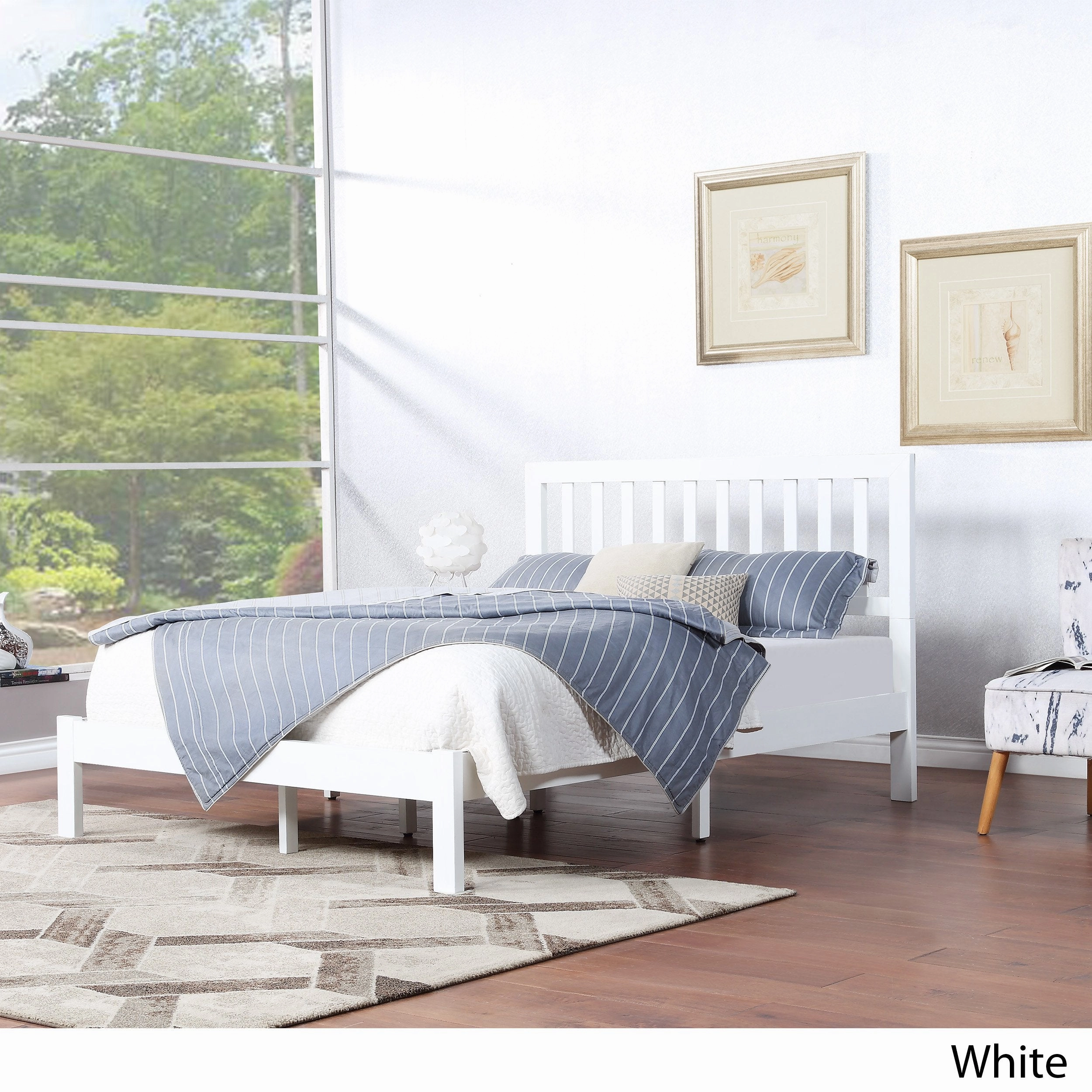 Modern Farmhouse Acacia Wood Queen Bed Platform - NH717113