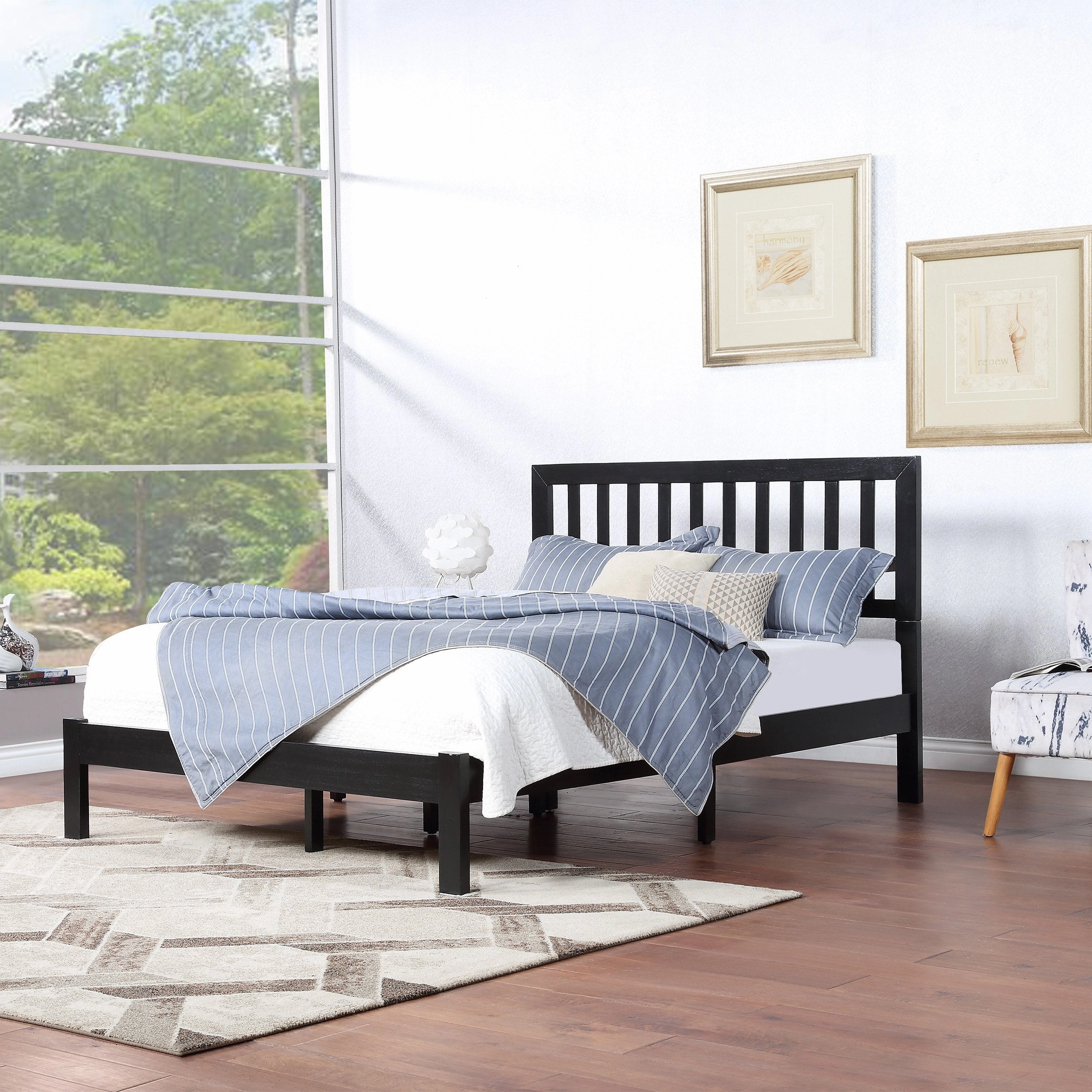 Modern Farmhouse Acacia Wood Queen Bed Platform - NH717113