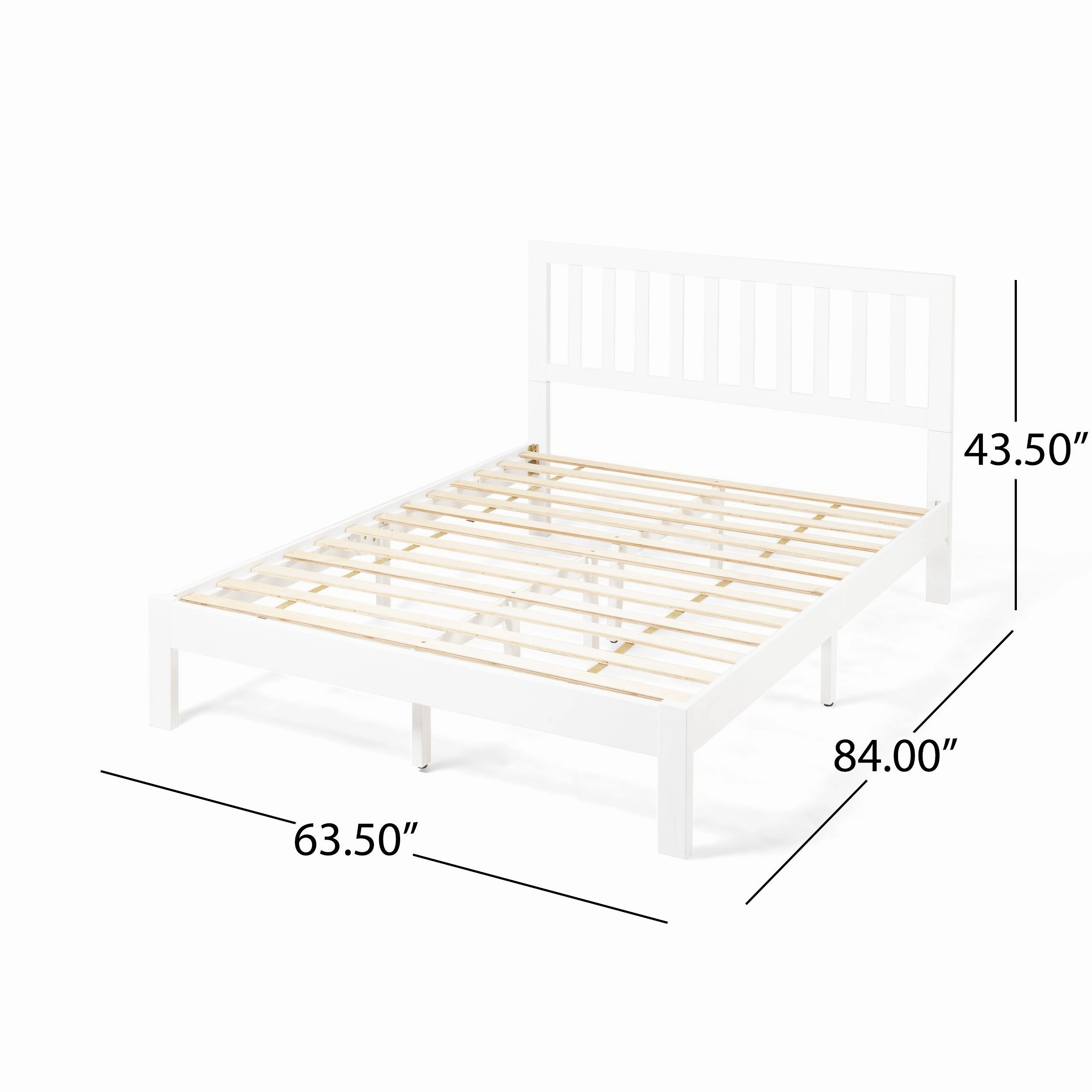 Modern Farmhouse Acacia Wood Queen Bed Platform - NH717113