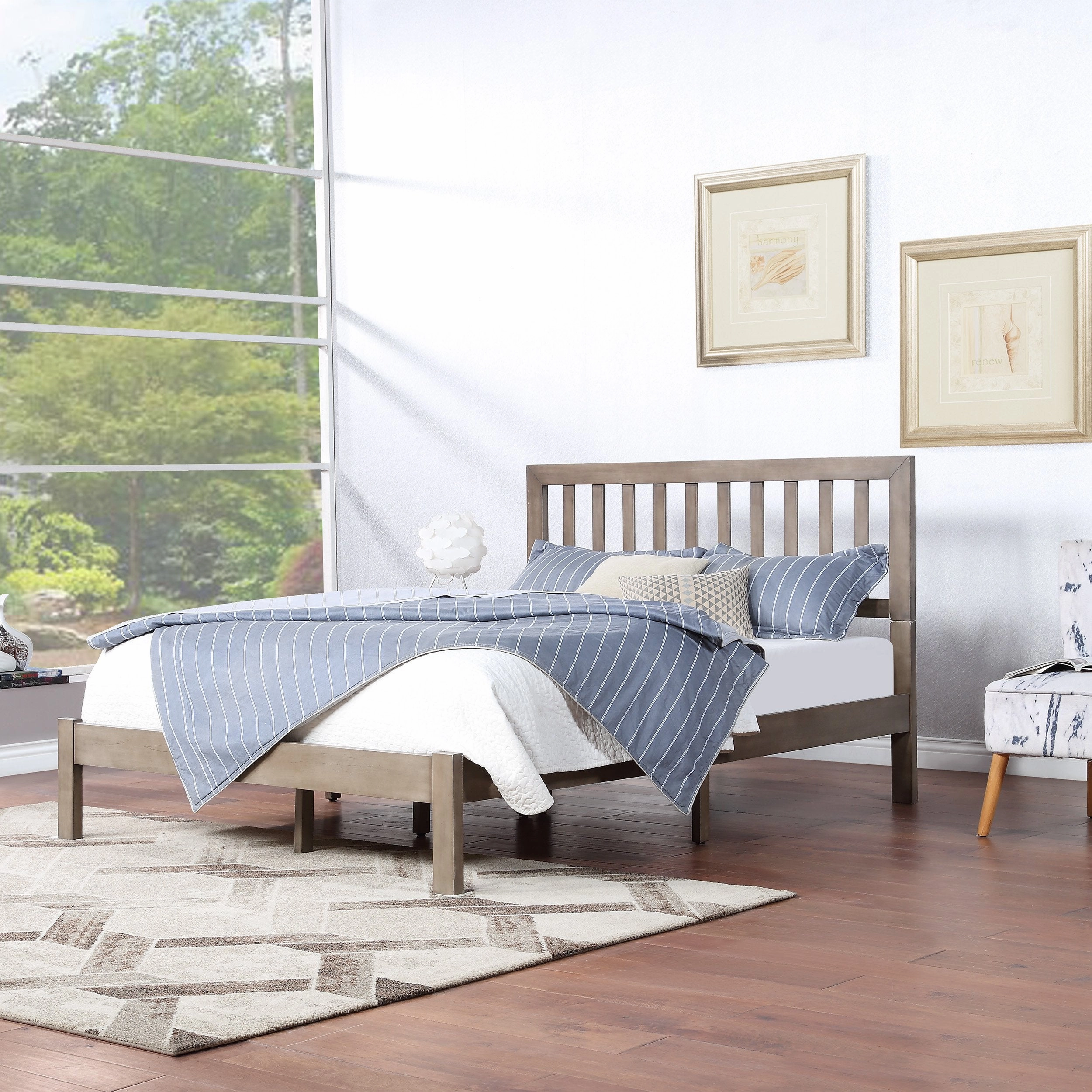 Modern Farmhouse Acacia Wood Queen Bed Platform - NH717113