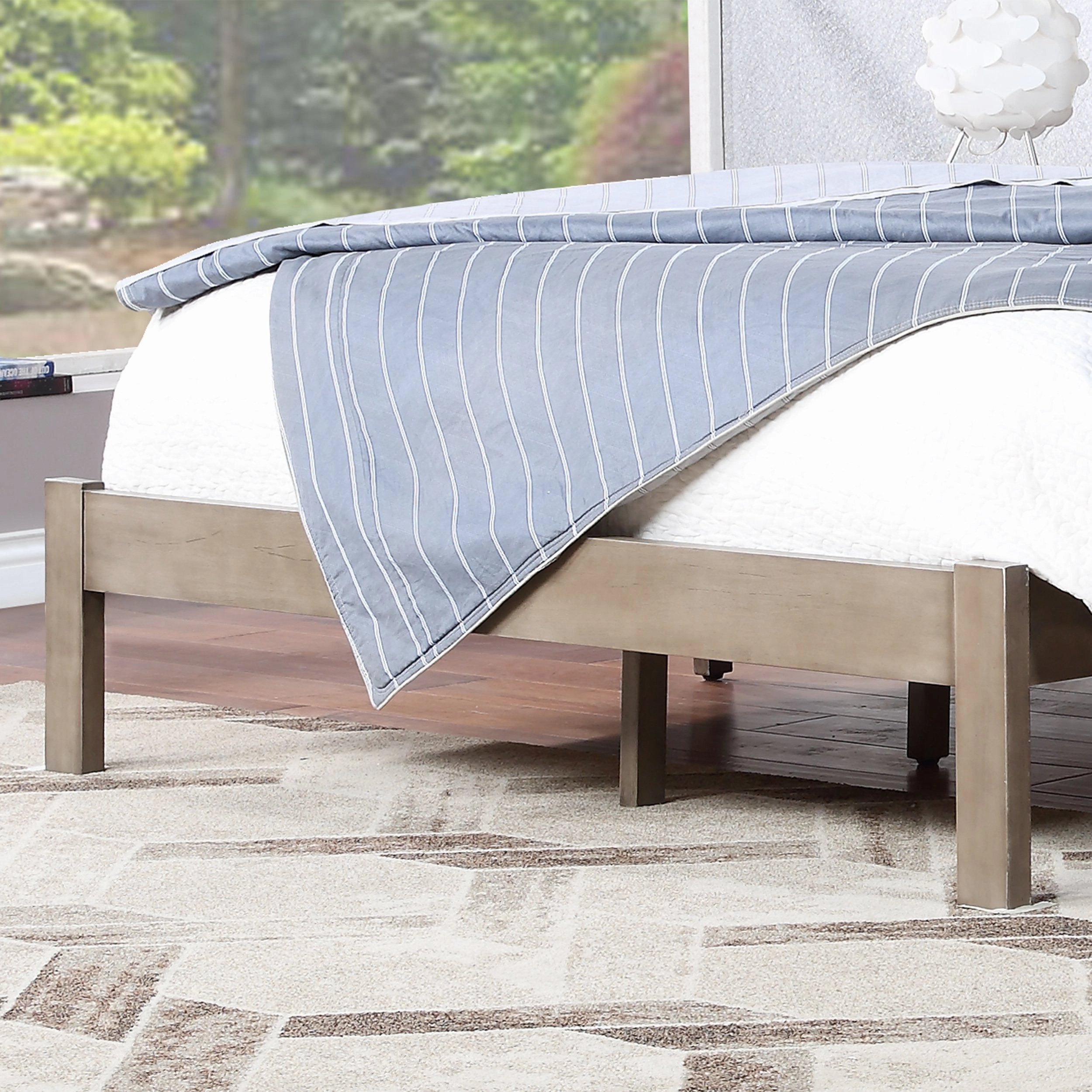 Modern Farmhouse Acacia Wood Queen Bed Platform - NH717113