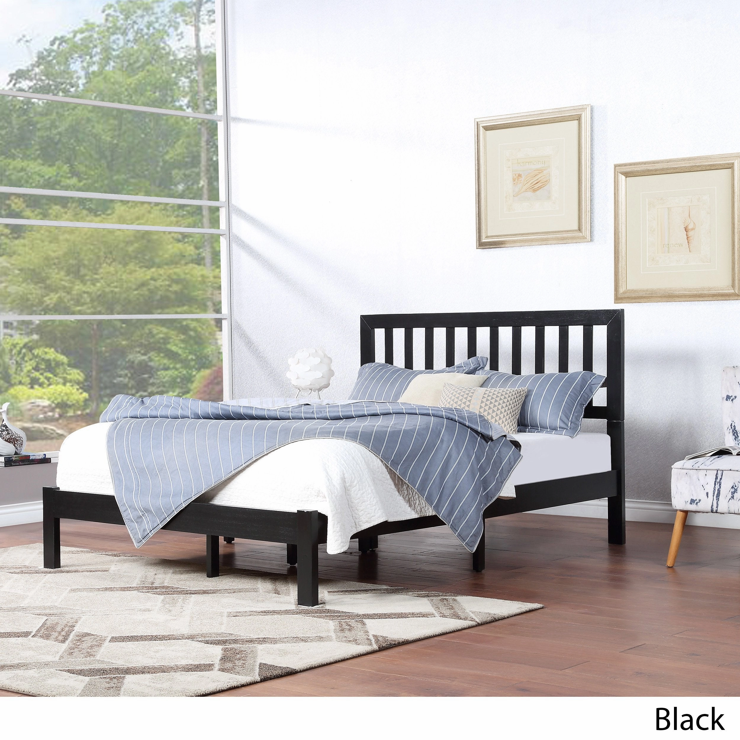 Modern Farmhouse Acacia Wood Queen Bed Platform - NH717113