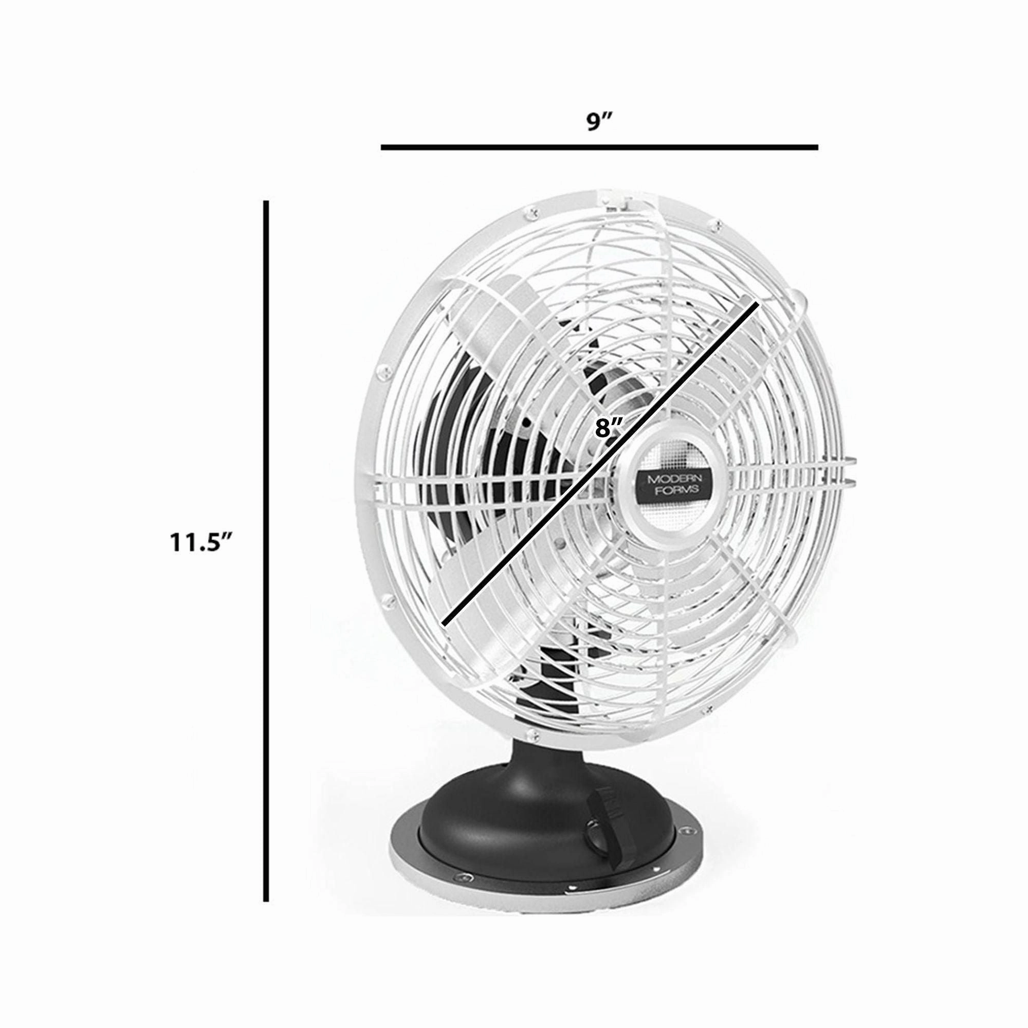 Modern Forms 9" Oscillating Plug-in Desk Fan