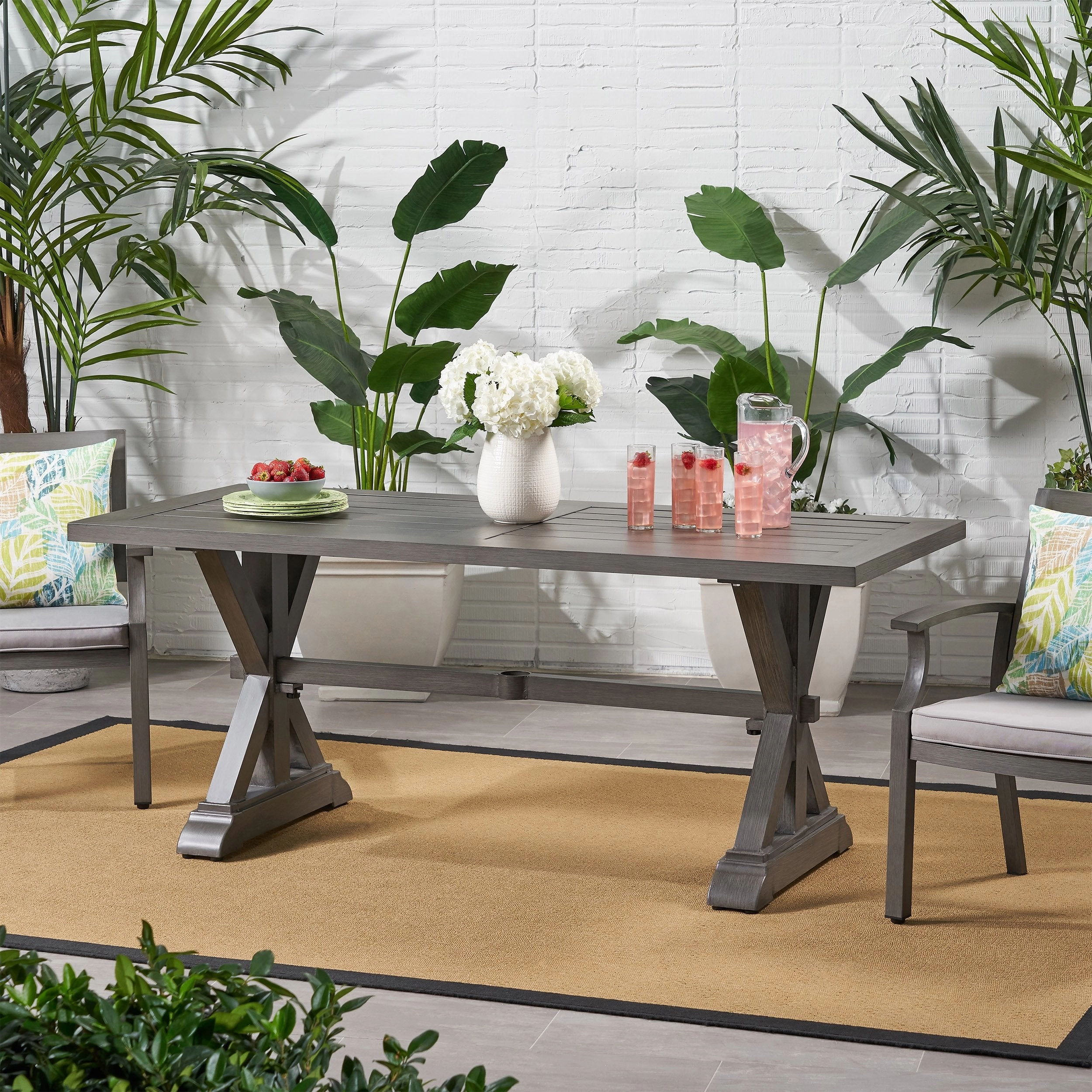Modern Outdoor Aluminum Dining Table - NH482013 patio chairs, outdoor seating