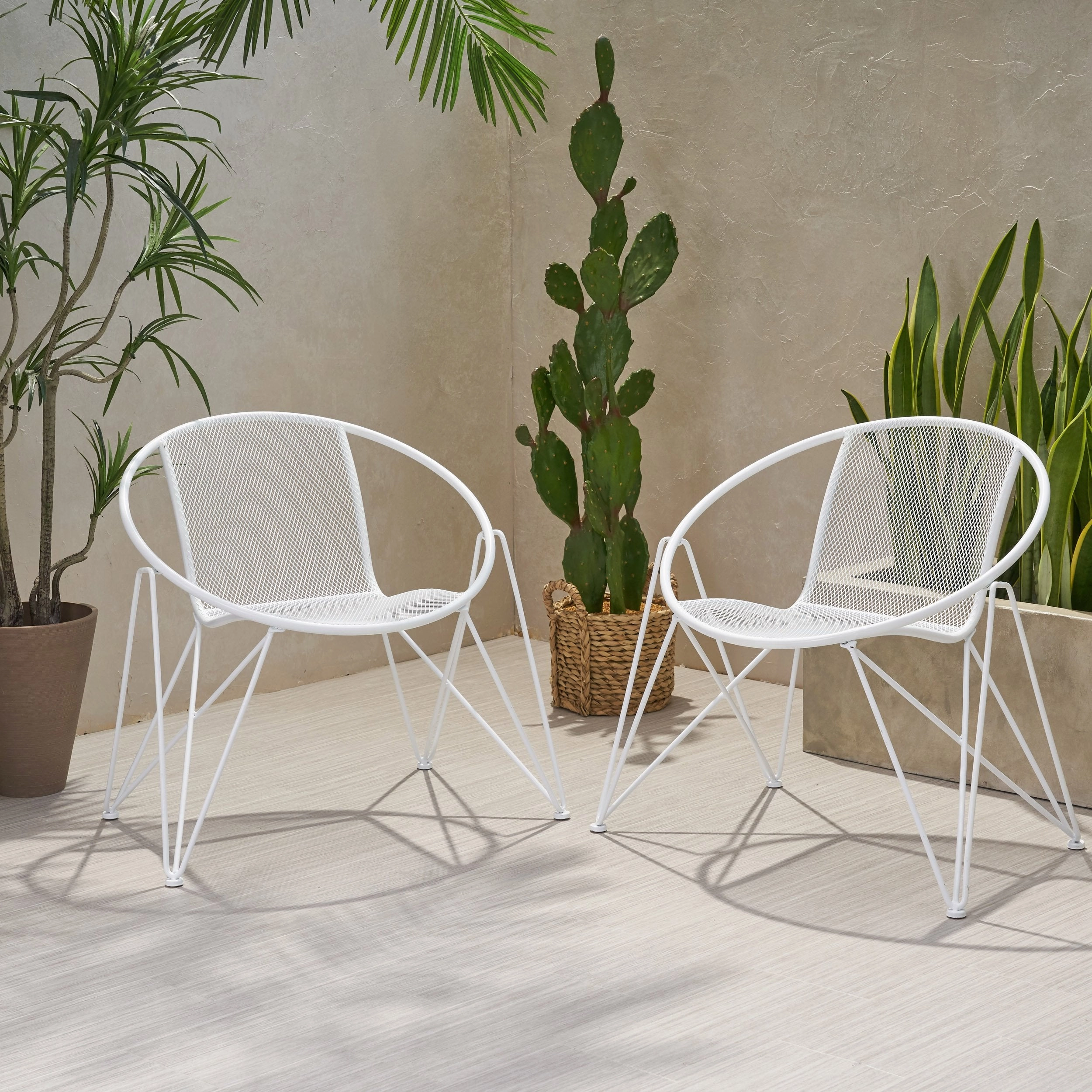 Modern Outdoor Iron Club Chair (Set of 2) - NH243013