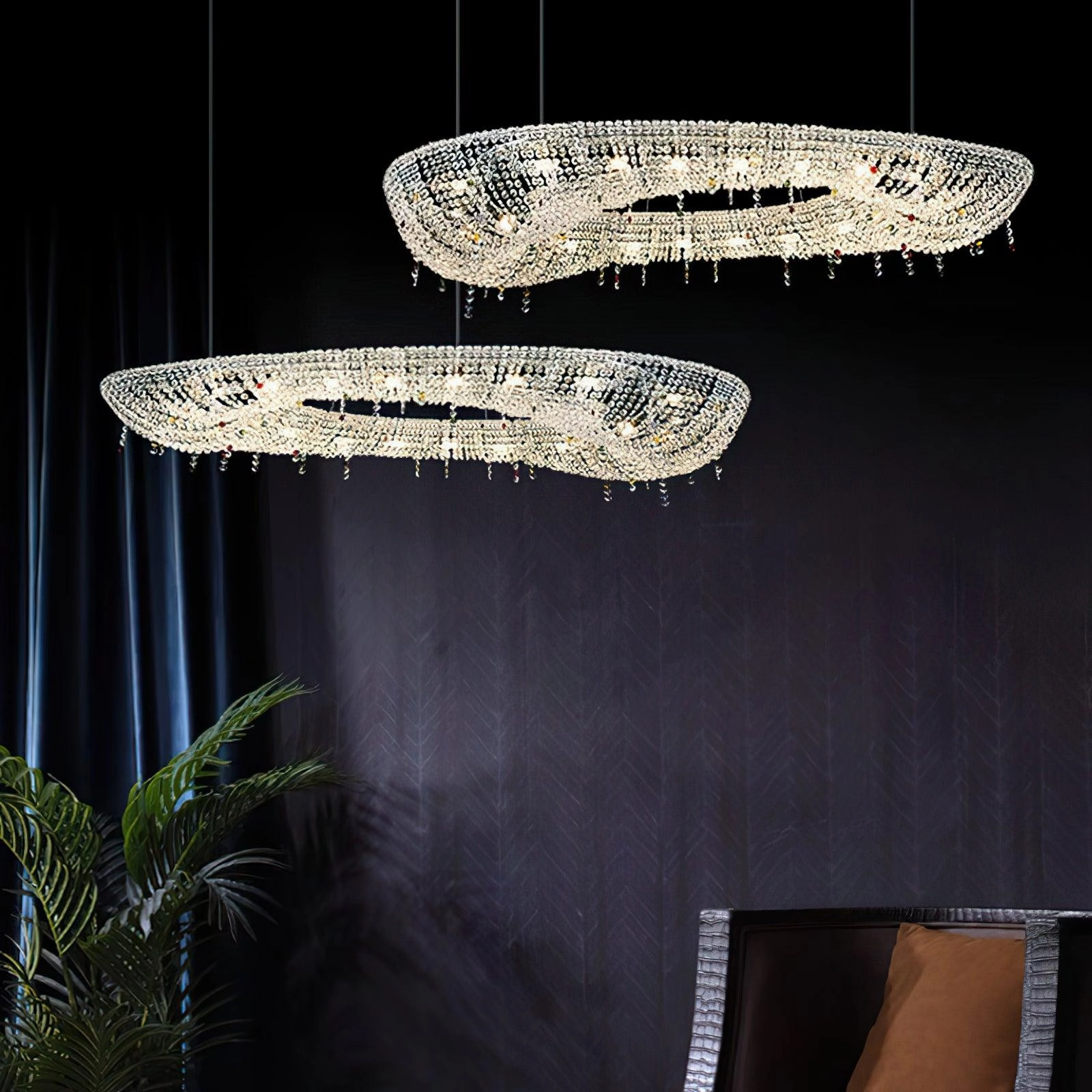 Modern Round Crystal Chandelier