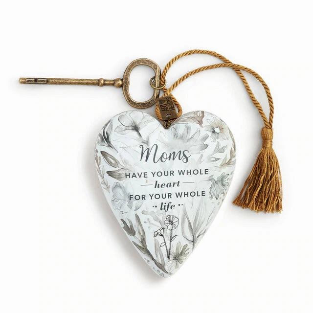 Mom Art Heart with Key Decorative Mirror,Home Decor Mirror